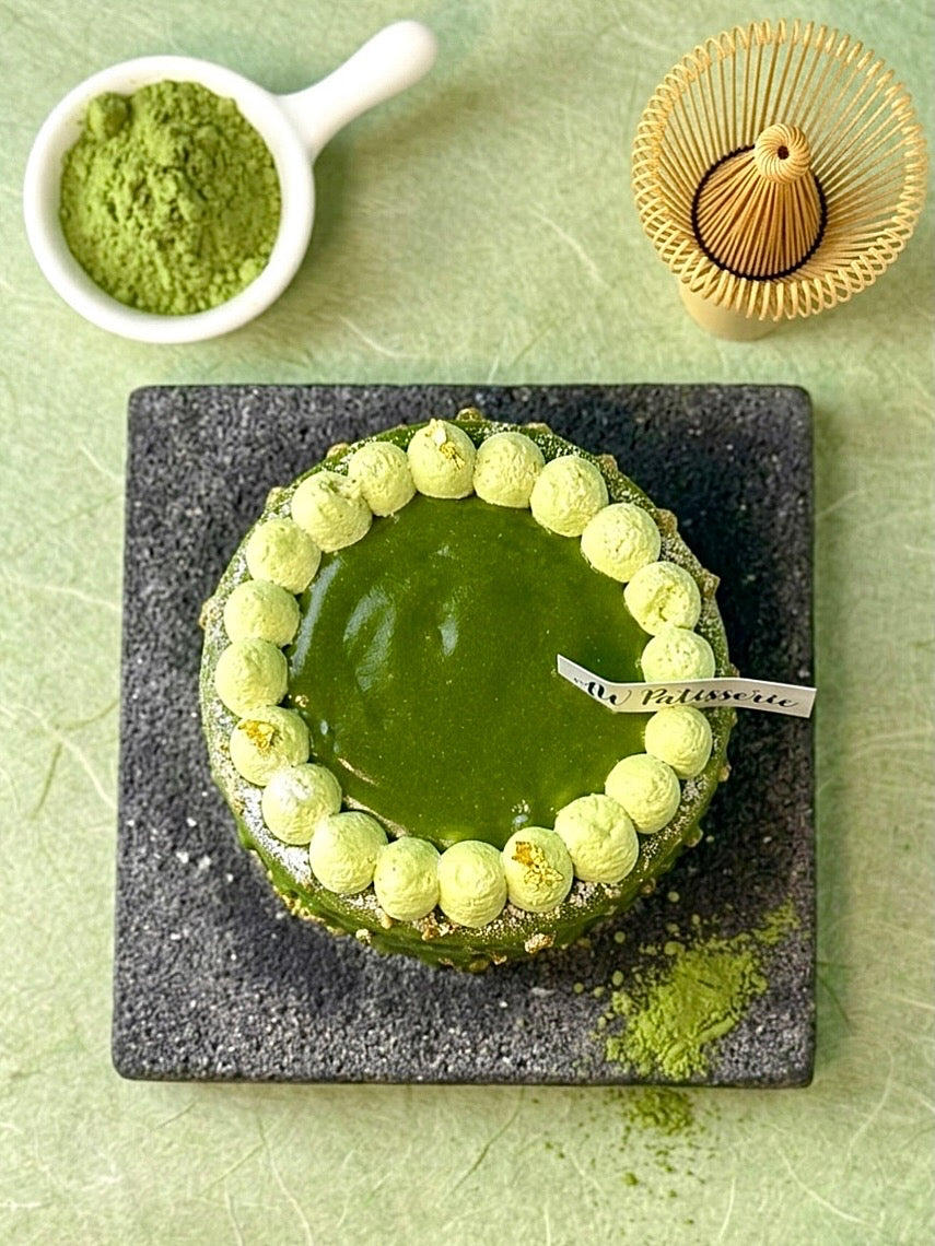 【日本小山園抹茶豆腐玄米脆脆蛋糕】| AW Patisserie Matcha 和風生日蛋糕 | 養生之選