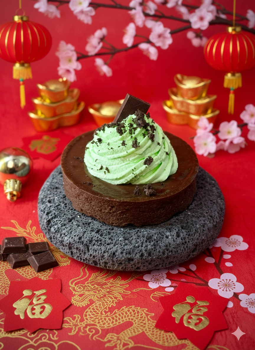 Mint Chocolate Crispy Tart | AW Patisserie Christmas Limited Edition French Dessert | Refreshing and Low in Sugar