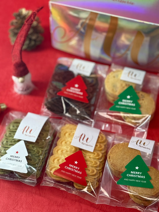 【聖誕手工曲奇餅】節日限定多口味禮盒 | 純素、維也納牛油曲奇
