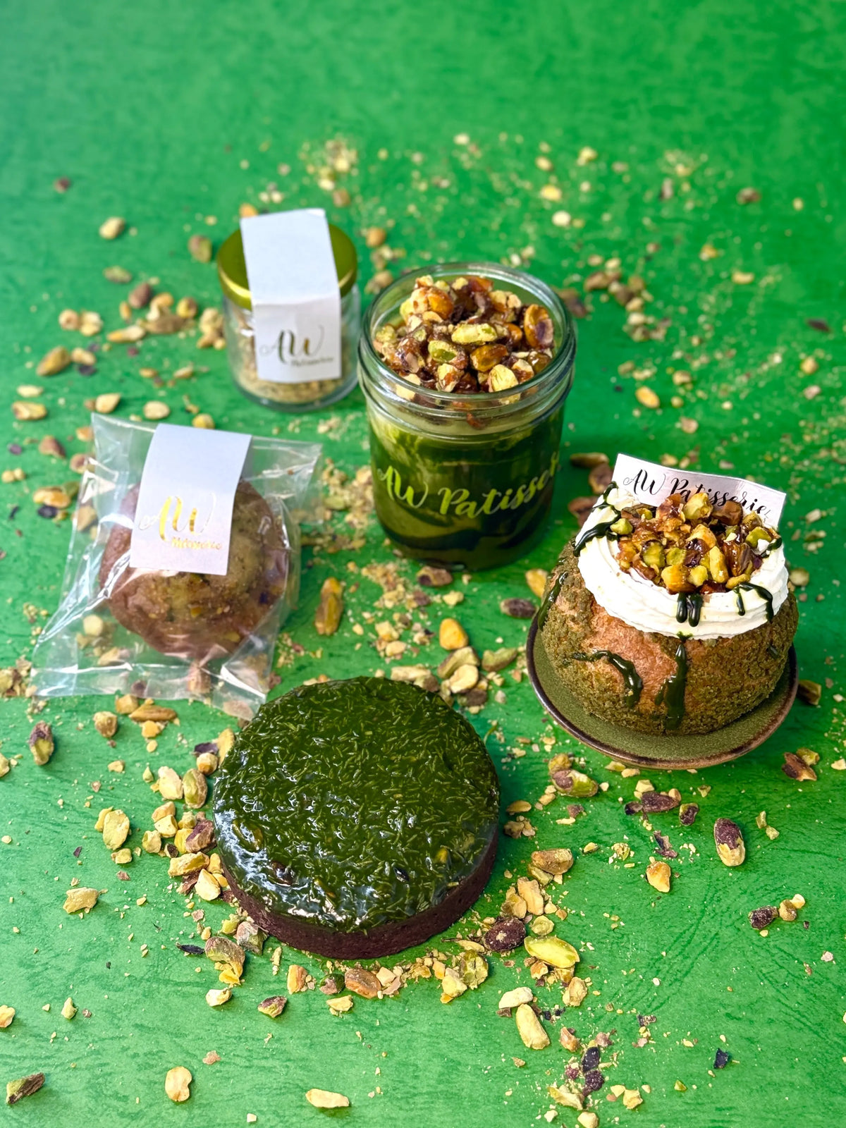 AW Patisserie 開心果月餅 早鳥優惠 杜拜開心果黑朱古力手工撻
