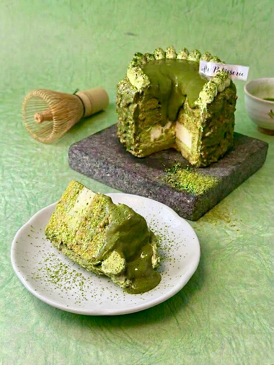 【日本小山園抹茶豆腐玄米蛋糕】| AW Patisserie Matcha 和風生日蛋糕 | 養生之選