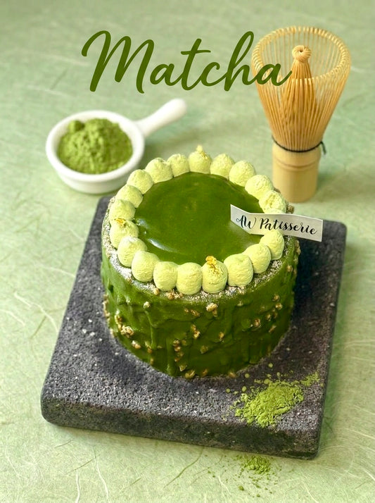 【日本小山園抹茶豆腐玄米蛋糕】| AW Patisserie Matcha 和風生日蛋糕 | 養生之選