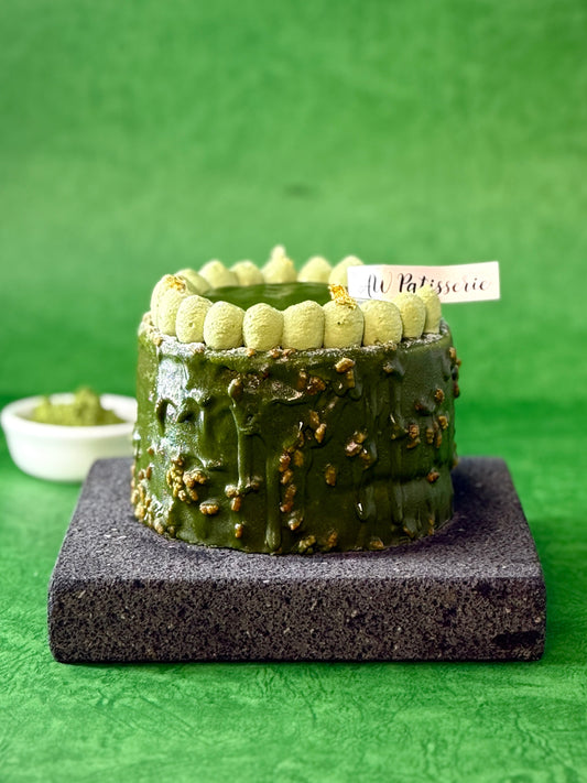 【日本小山園抹茶麻糬玄米蛋糕】| AW Patisserie 和風生日蛋糕 | 層次豐富