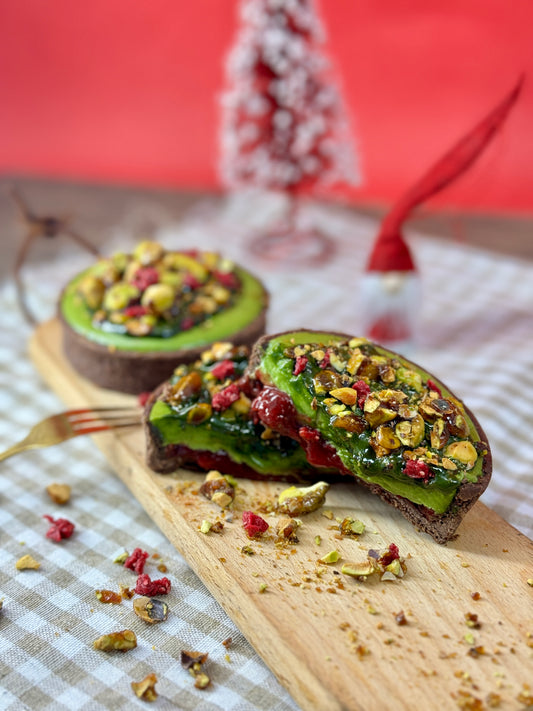 [聖誕限定]三重開心果士多啤梨芝士撻Tart | AW Patisserie人氣法式甜品 | 濃香開心果 x 酸甜士多啤梨