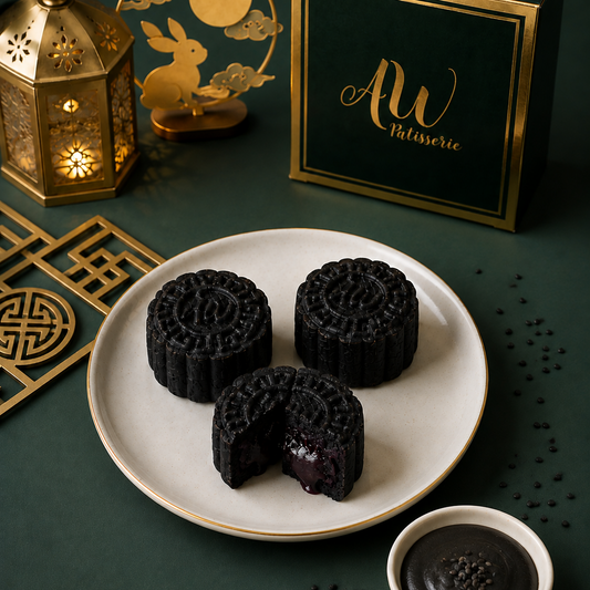 AW Japanese Kuki Black Sesame Mooncake Gift Box | Rich & Creamy