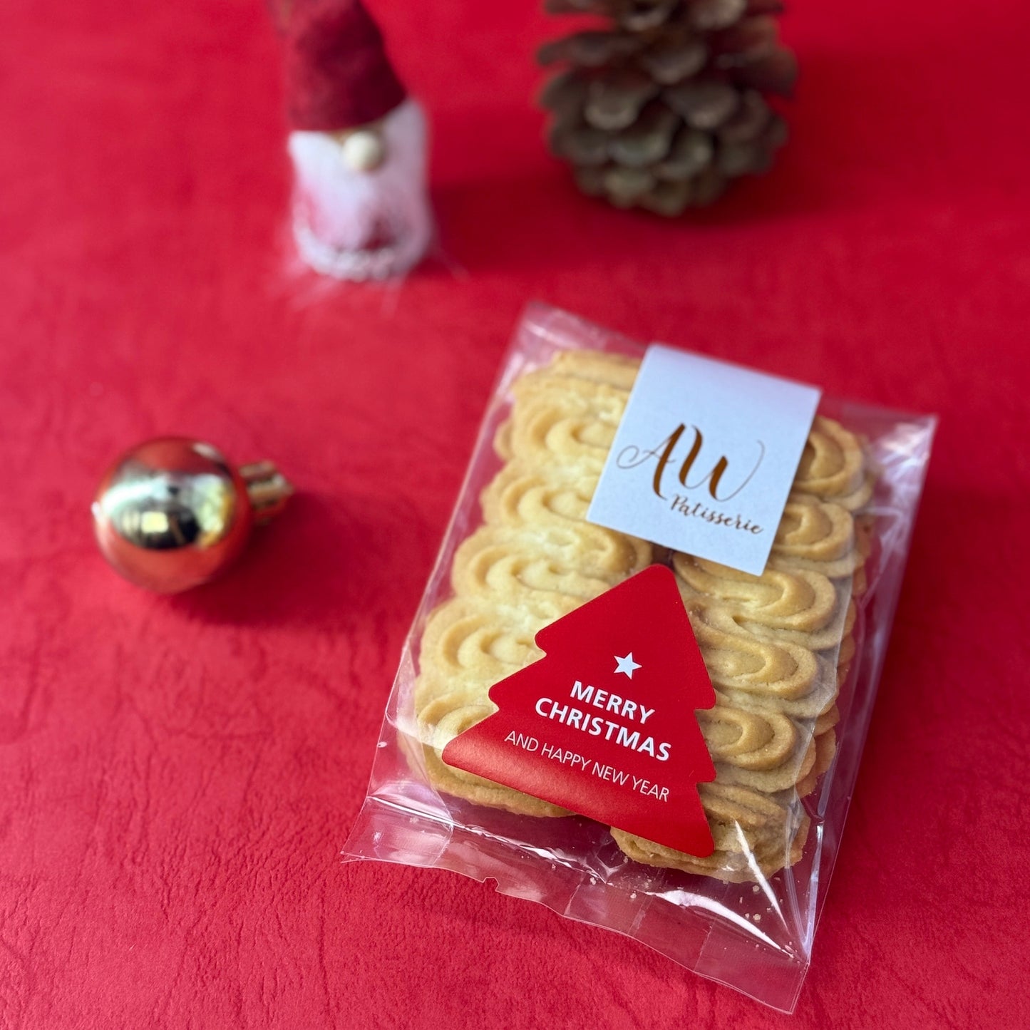 AW Patisserie Christmas Original Butter Viennese Handmade Cookies