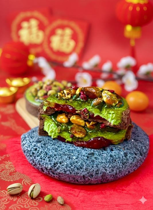 [Christmas Limited Edition] Triple Pistachio Strawberry Cheese Tart | AW Patisserie's Popular French Dessert | Rich Pistachio Flavor x Sweet and Sour Strawberry