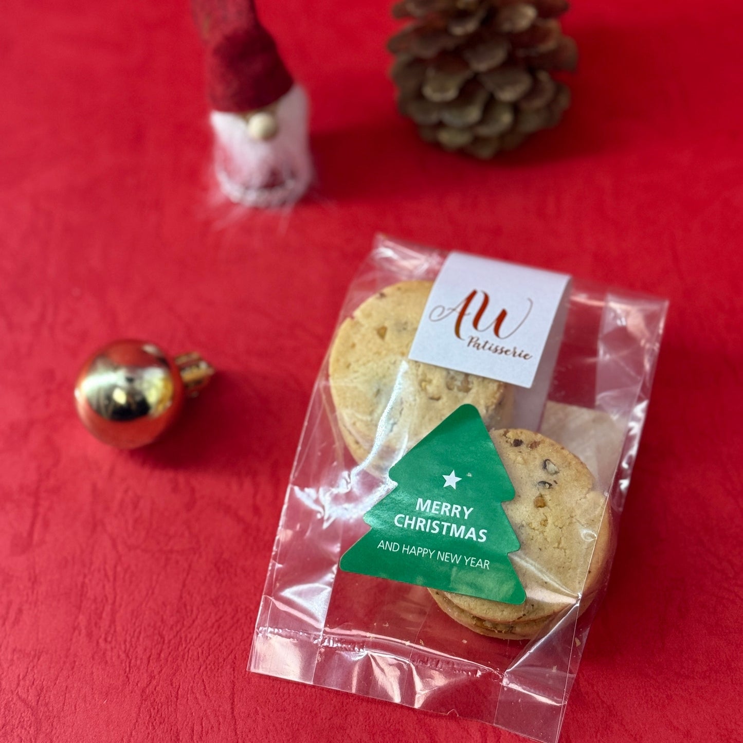 AW Patissetie Christmas Vegan Pistachio Cookies 