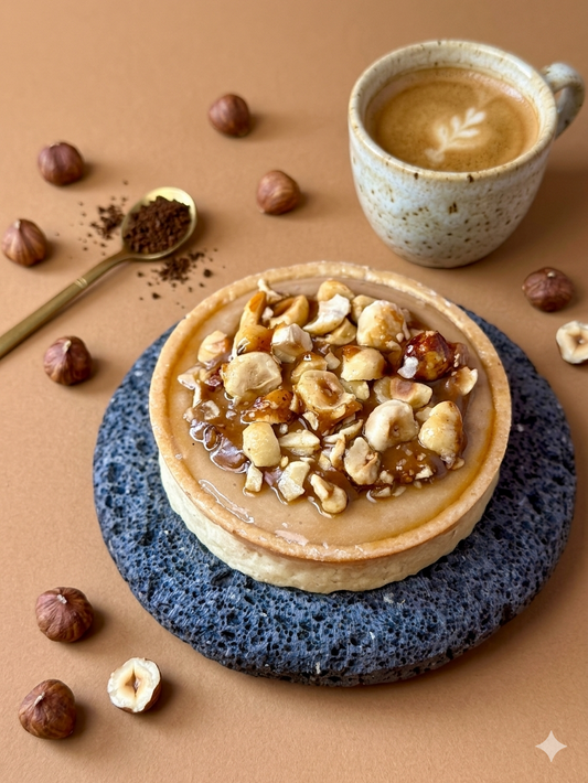 香濃榛子咖啡撻  | 季節限定法式甜品 | 意大利榛子 x 手炒焦糖脆脆