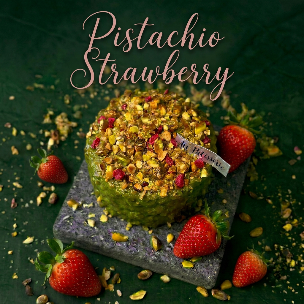 三重開心果士多啤梨脆脆蛋糕 | 期間限定 | AW Patisserie