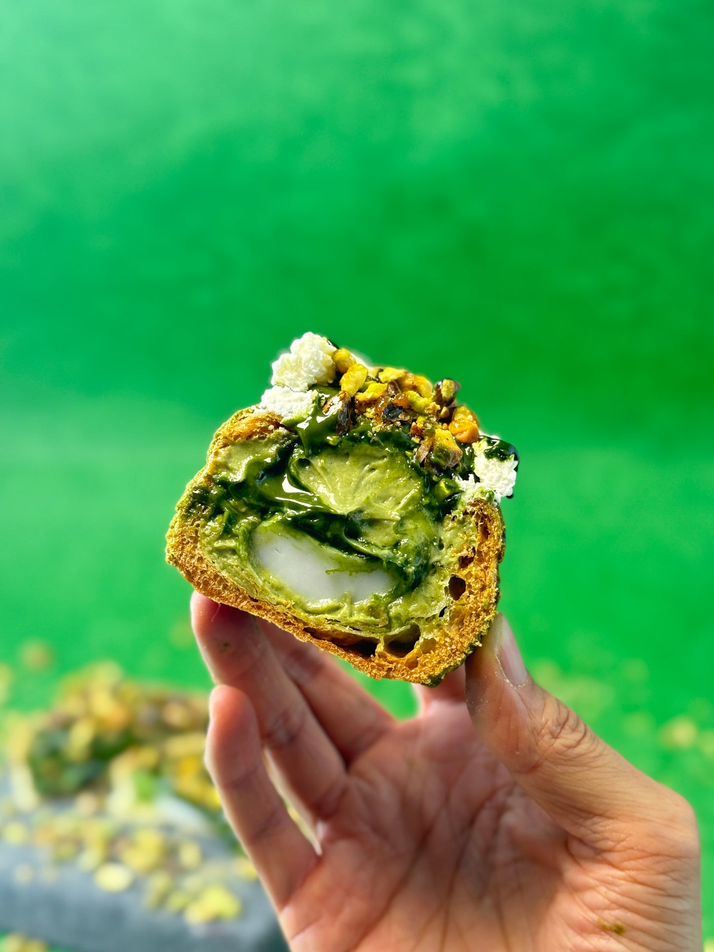 特濃意大利開心果麻糬手工泡芙 Super Rich Sicilian Pistachio Mochi Puff