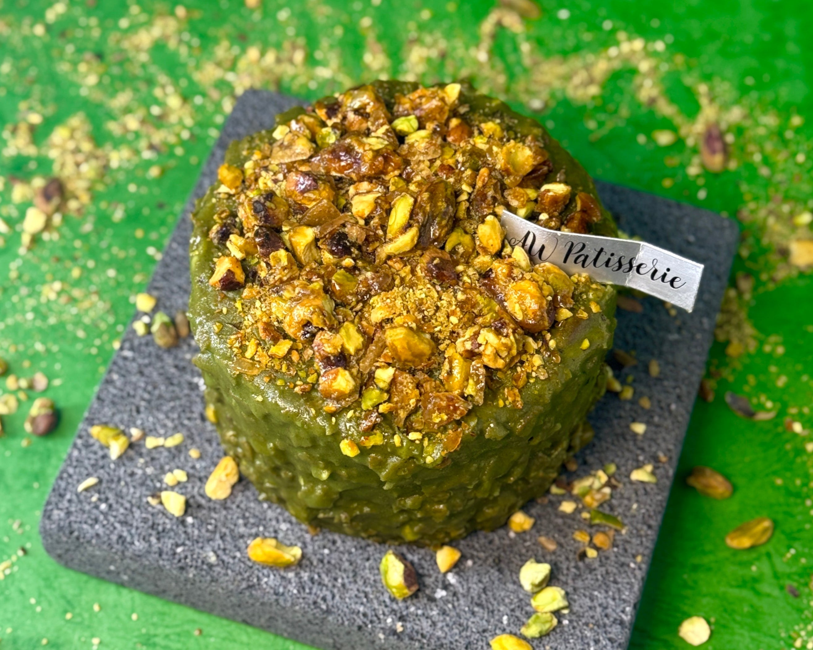 triple-pistachio-feuilletine-cake